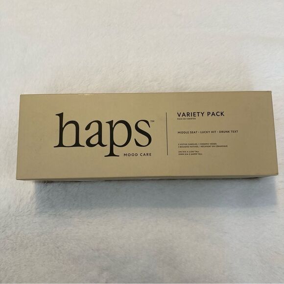 Haps Mood Care Votive Trio Candles Set of 3 Reusable Ceramic Sand Vessel - Picture 5 of 13